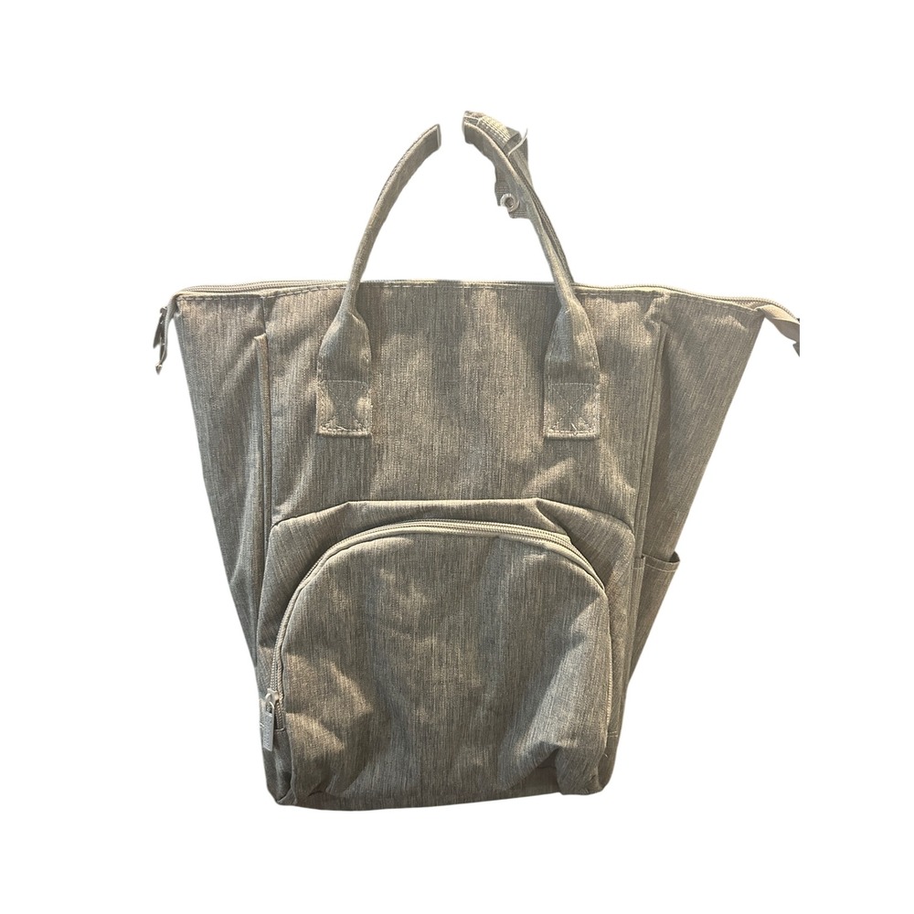Convertible Diaper Bag Backpack Tote Shoulder Bag‎ Gray Baby Travel
